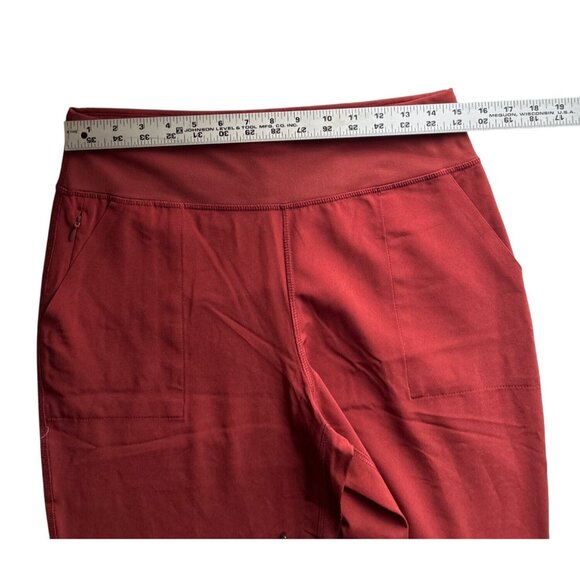 Lands End Rust Colored Elastic Waist Stretch Pants Small Athleisure Activewear - Picture 6 of 10